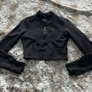 Activewear Women's Black Half Zip